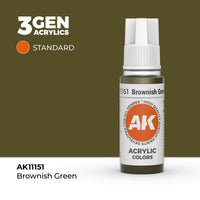 AK Interactive 3G Acrylic Brownish Green 17ml (Special Order)