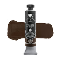 AK Interactive Artist Dense Acrylic Color Burnt Umber (Special Order)