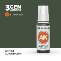 AK Interactive 3G Acrylic Gunship Green 17ml (Special Order)