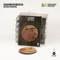 Gamers Grass Battle Ready Bases - Badlands - Round 80mm (x1) (Special Order)