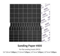 DSPIAE Sanding Paper for Flat Reciprocating Sanding Head #800 Grit (Special Order)