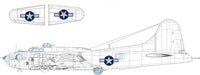 Eduard B-17F US national insignia w/ blue outline 1/48 MASK for EDUARD (Special Order)