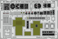 Eduard B-17F nose interior (alternate nose, sprue X) 1/48 Photo etched set for EDUARD (Special Order)