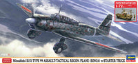 Hasegawa 1/72 Mitsubishi Ki51 TYPE 99 Assault/Tactical Recon Plane (Sonia) w/Starter Truck (Special Order)