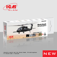 ICM Acrylic Paint Set for Black Hawk. US helicopters (Special Order)