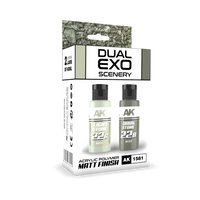 Ak Interactive Light Stone & Dark Stone Dual Exo Paint Set (Special Order)