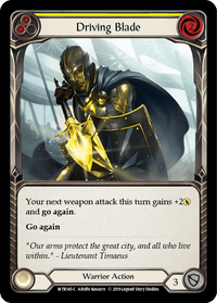 Driving Blade (Yellow) [WTR145-C] (Welcome to Rathe) Alpha Print Normal - POKÉ JEUX