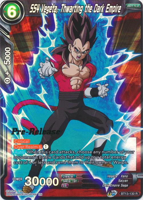 SS4 Vegeta, Thwarting the Dark Empire (BT13-130) [Supreme Rivalry Prerelease Promos] - POKÉ JEUX