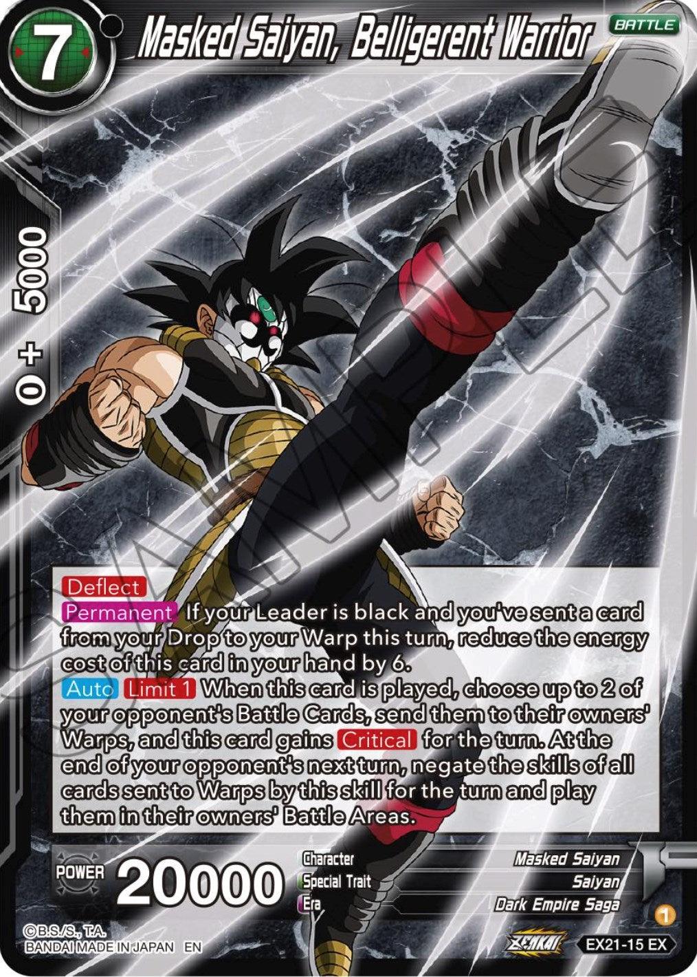 Masked Saiyan, Belligerent Warrior (EX21-15) [5th Anniversary Set] - POKÉ JEUX