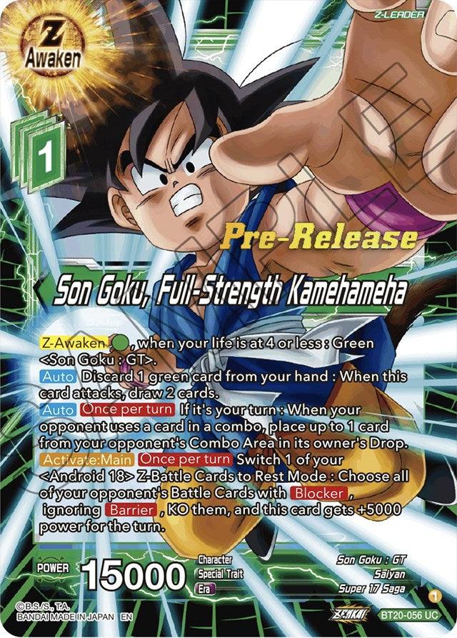 Son Goku, Full-Strength Kamehameha (BT20-056) [Power Absorbed Prerelease Promos] - POKÉ JEUX