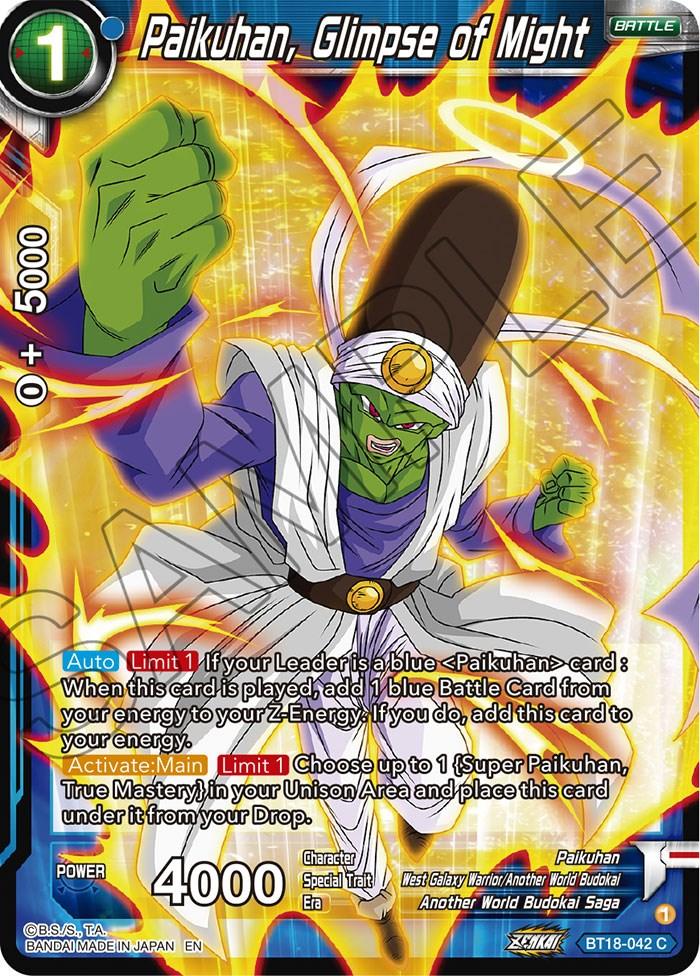 Paikuhan, Glimpse of Might (BT18-042) [Dawn of the Z-Legends] - POKÉ JEUX