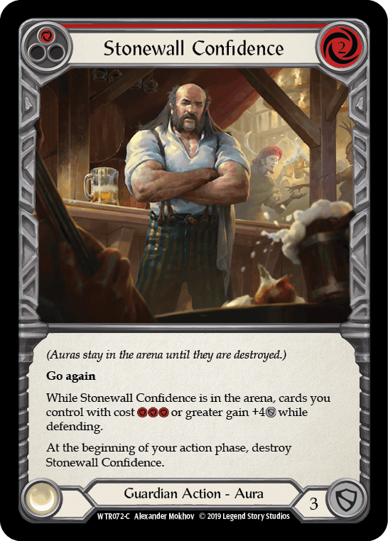 Stonewall Confidence (Red) [WTR072-C] (Welcome to Rathe) Alpha Print Normal - POKÉ JEUX