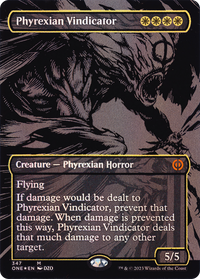 Phyrexian Vindicator (Oil Slick Raised Foil) [Phyrexia: All Will Be One]