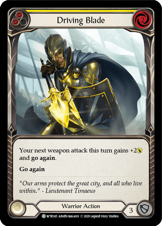 Driving Blade (Yellow) [U-WTR145] (Welcome to Rathe Unlimited) Unlimited Rainbow Foil - POKÉ JEUX