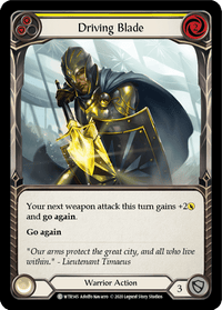 Driving Blade (Yellow) [U-WTR145] (Welcome to Rathe Unlimited) Unlimited Rainbow Foil - POKÉ JEUX