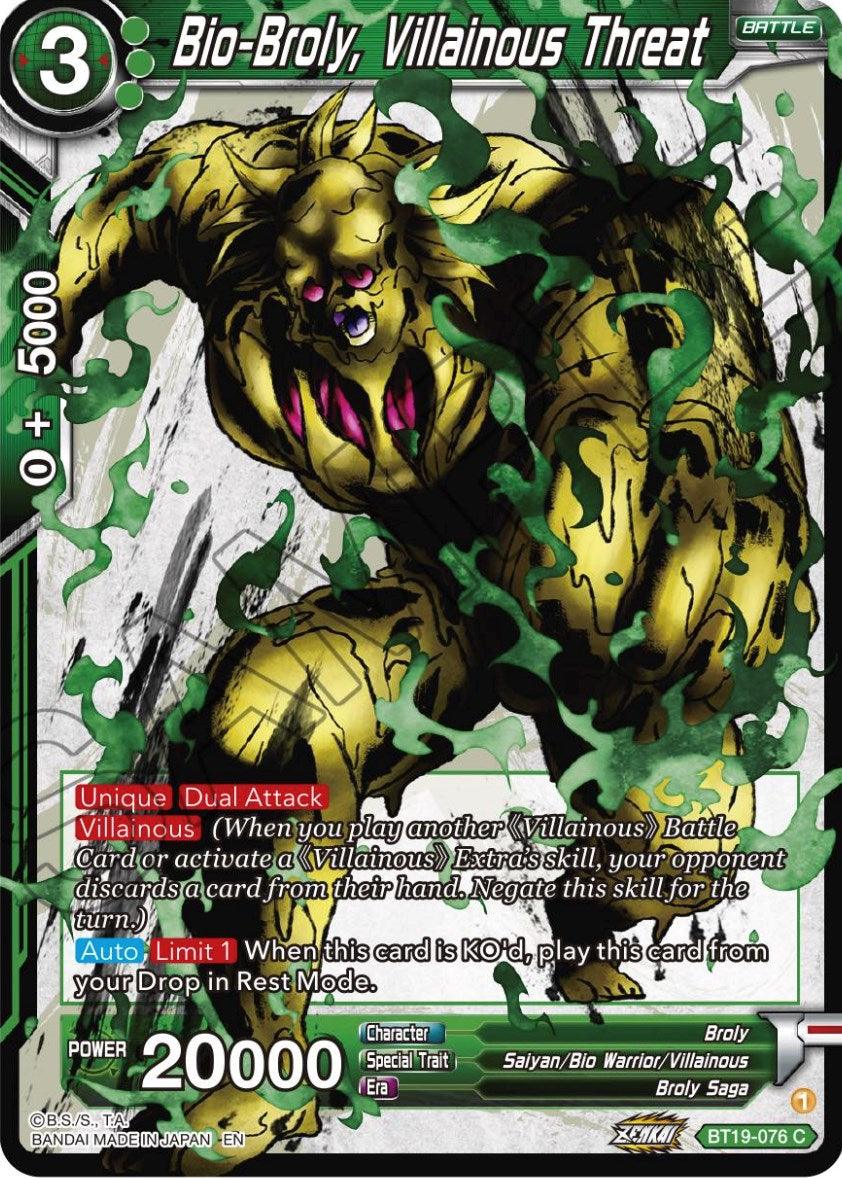 Bio-Broly, Villainous Threat (BT19-076) [Fighter's Ambition] - POKÉ JEUX