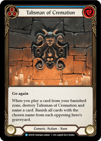 Talisman of Cremation [EVR189] (Everfest) 1st Edition Normal - POKÉ JEUX