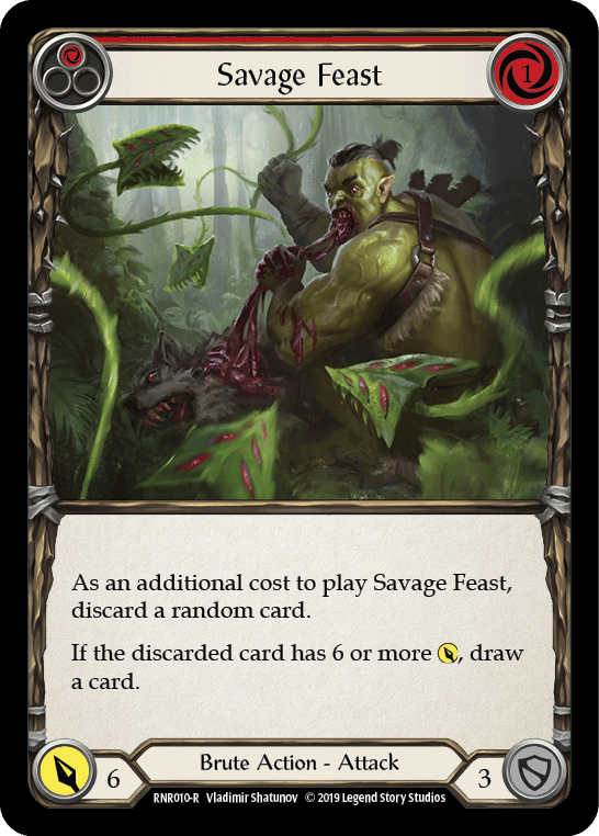 Savage Feast (Red) [RNR010-R] (Rhinar Hero Deck) 1st Edition Normal - POKÉ JEUX