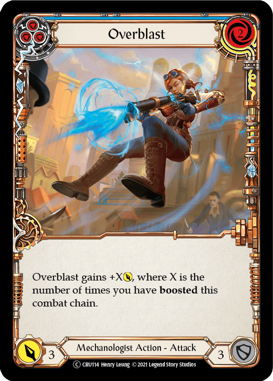Overblast (Blue) [U-CRU114] (Crucible of War Unlimited) Unlimited Rainbow Foil - POKÉ JEUX