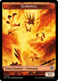 Elemental (0014) // Soldier (0026) Double-Sided Token [Outlaws of Thunder Junction Commander Tokens] - POKÉ JEUX