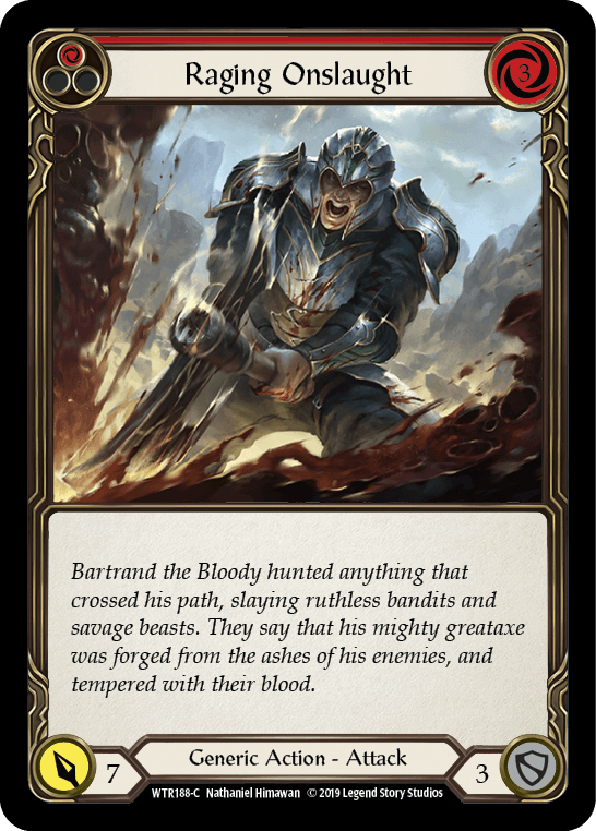 Raging Onslaught (Red) [WTR188-C] (Welcome to Rathe) Alpha Print Normal - POKÉ JEUX
