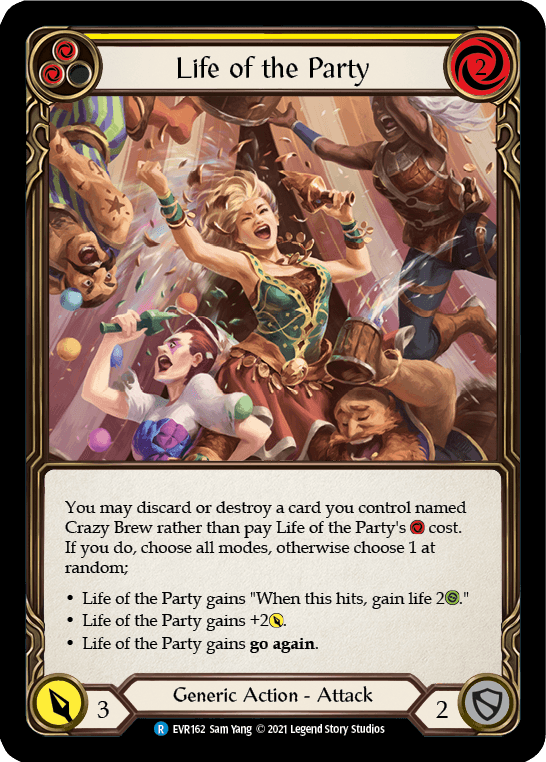 Life of the Party (Yellow) [EVR162] (Everfest) 1st Edition Rainbow Foil - POKÉ JEUX