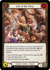 Life of the Party (Yellow) [EVR162] (Everfest) 1st Edition Rainbow Foil - POKÉ JEUX