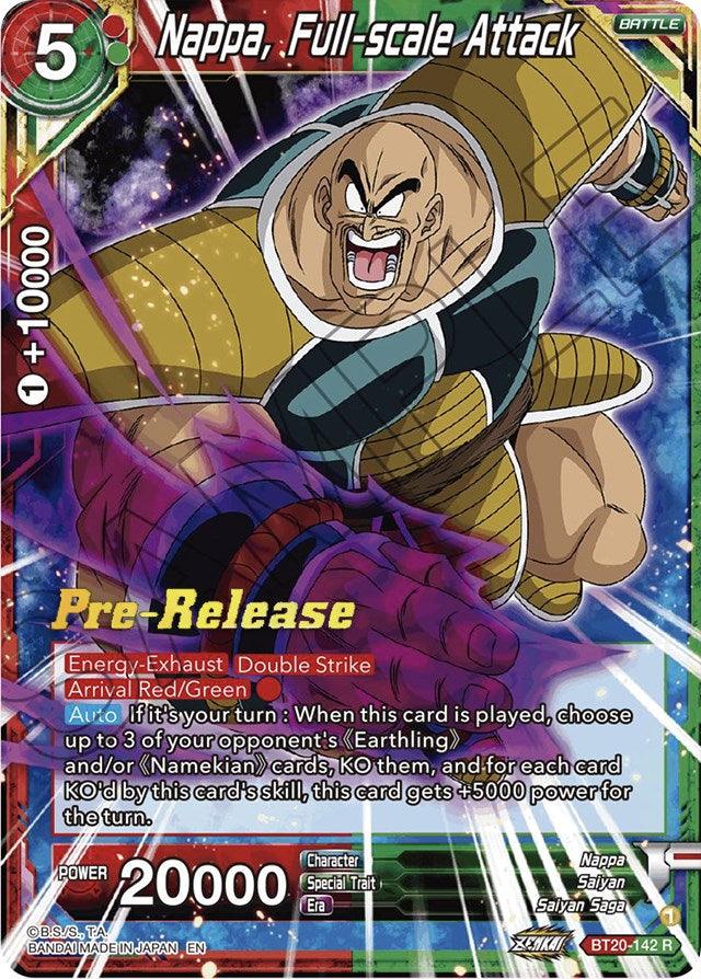 Nappa, Full-scale Attack (BT20-142) [Power Absorbed Prerelease Promos] - POKÉ JEUX