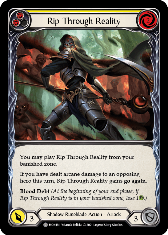 Rip Through Reality (Yellow) [MON181] (Monarch) 1st Edition Normal - POKÉ JEUX