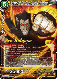 Great Ape Son Goku, Instincts Unleashed (BT18-096) [Dawn of the Z-Legends Prerelease Promos] - POKÉ JEUX