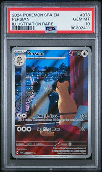 2024 POKEMON SFA EN-SHROUDED FABLE #078 PERSIAN ILLUSTRATION RARE PSA 10 #98302411