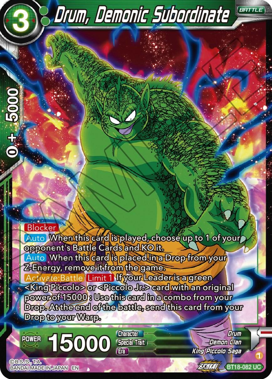 Drum, Demonic Subordinate (BT18-082) [Dawn of the Z-Legends] - POKÉ JEUX