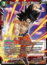 Son Goku, Sign of Mastery (BT16-006) [Realm of the Gods Prerelease Promos] - POKÉ JEUX