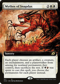Mythos of Snapdax (Extended Art) [Ikoria: Lair of Behemoths]