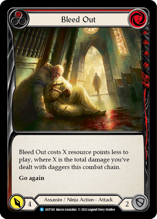 Bleed Out (Red) [OUT145] (Outsiders) Rainbow Foil - POKÉ JEUX