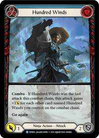 Hundred Winds (Blue) [EVR043] (Everfest) 1st Edition Extended Art Rainbow Foil - POKÉ JEUX