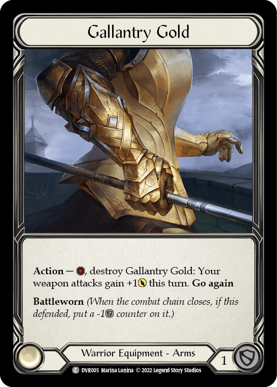 Gallantry Gold [DVR005] (Classic Battles: Rhinar vs Dorinthea) Rainbow Foil - POKÉ JEUX