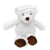 8" RIDGED PLUSH BEAR - WHITE (Special Order)