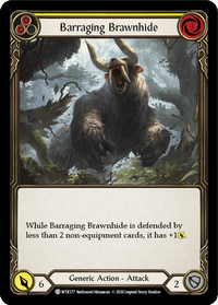 Barraging Brawnhide (Yellow) [U-WTR177] (Welcome to Rathe Unlimited) Unlimited Rainbow Foil - POKÉ JEUX