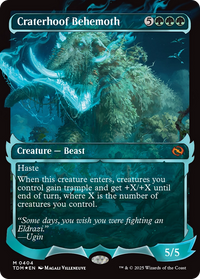 Craterhoof Behemoth (Showcase) (TDM-404) - Tarkir: Dragonstorm Foil