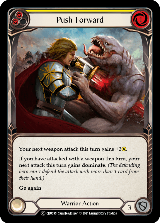 Push Forward (Yellow) [U-CRU095] (Crucible of War Unlimited) Unlimited Normal - POKÉ JEUX