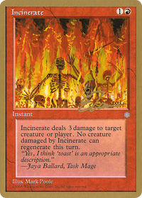 Incinerate (Eric Tam) [Pro Tour Collector Set]