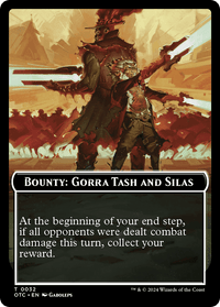 Bounty: Gorra Tash and Silas // Bounty Rules Double-Sided Token [Outlaws of Thunder Junction Commander Tokens] - POKÉ JEUX