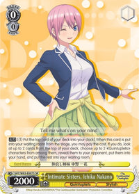 Sœurs intimes, Ichika Nakano (5HY/W83-E007S SR) [Les quintuplés quintessentiels] 