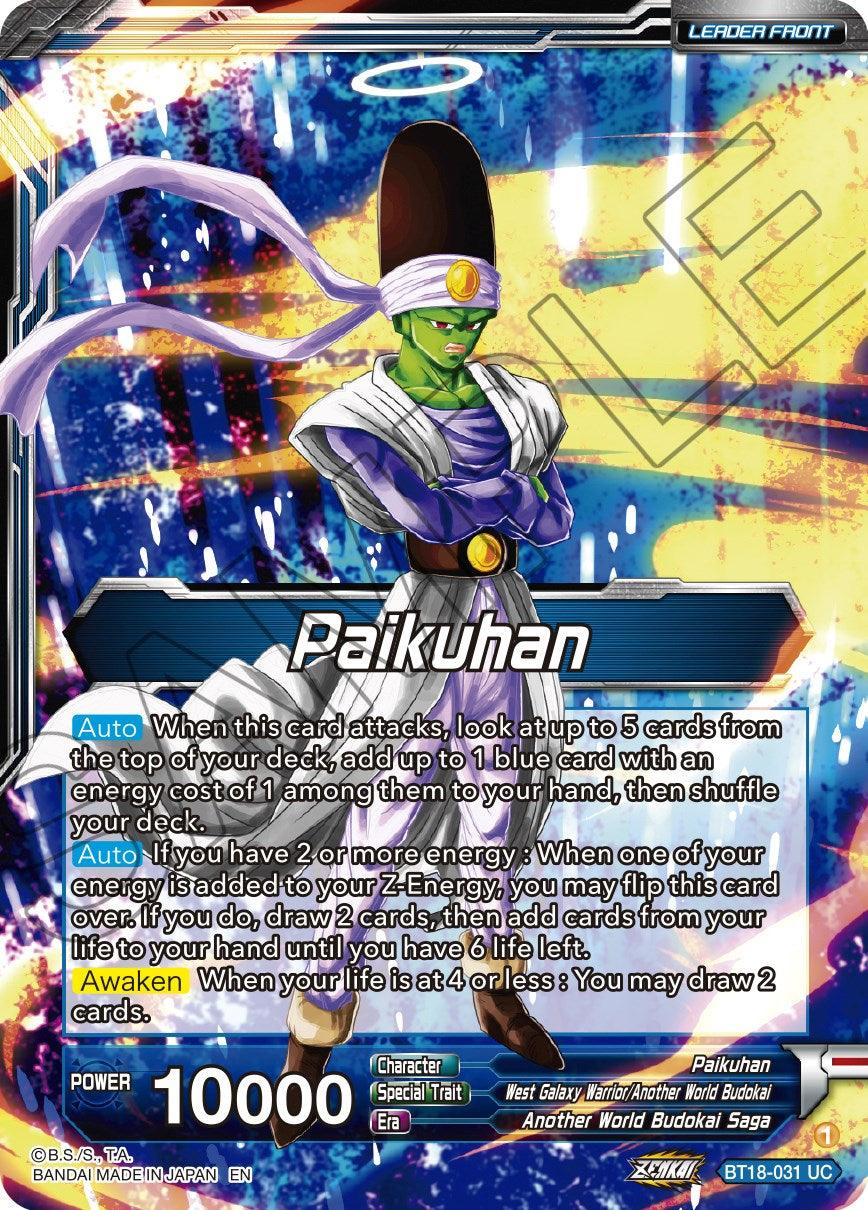 Paikuhan // Paikuhan, West Galaxy Warrior (BT18-031) [Dawn of the Z-Legends] - POKÉ JEUX