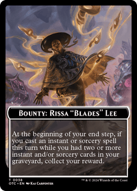 Bounty: Rissa "Blades" Lee // Bounty Rules Double-Sided Token [Outlaws of Thunder Junction Commander Tokens] - POKÉ JEUX