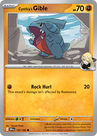 Cynthia's Gible (Cosmos Holo) (102) - Miscellaneous Cards & Products Holofoil