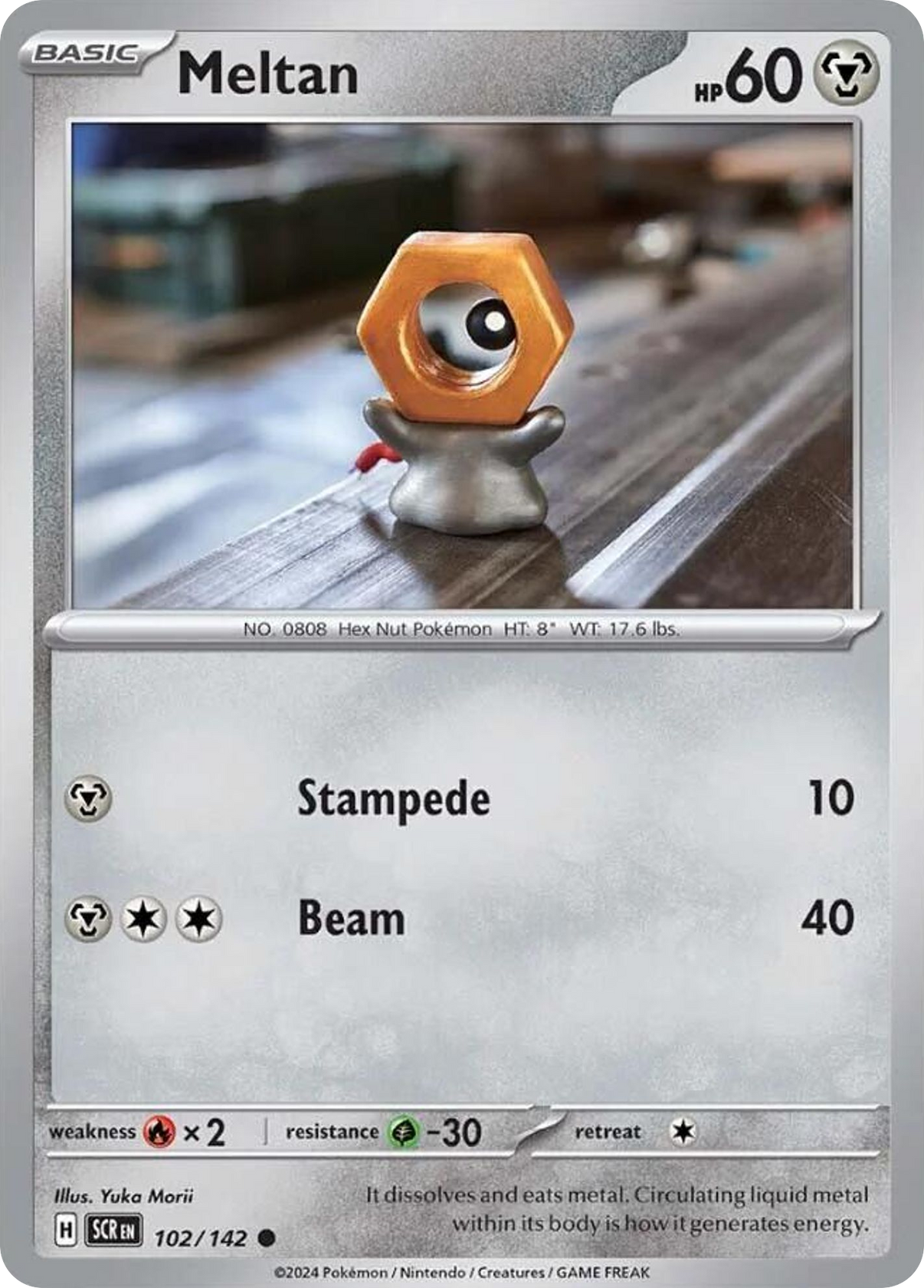 Meltan (Stellar Crown Stamped) (102) - Miscellaneous Cards & Products Holofoil