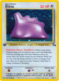 Ditto (3/62) - Fossil 1st Edition Holofoil