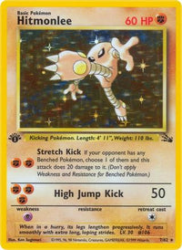 Hitmonlee (7/62) - Fossil 1st Edition Holofoil